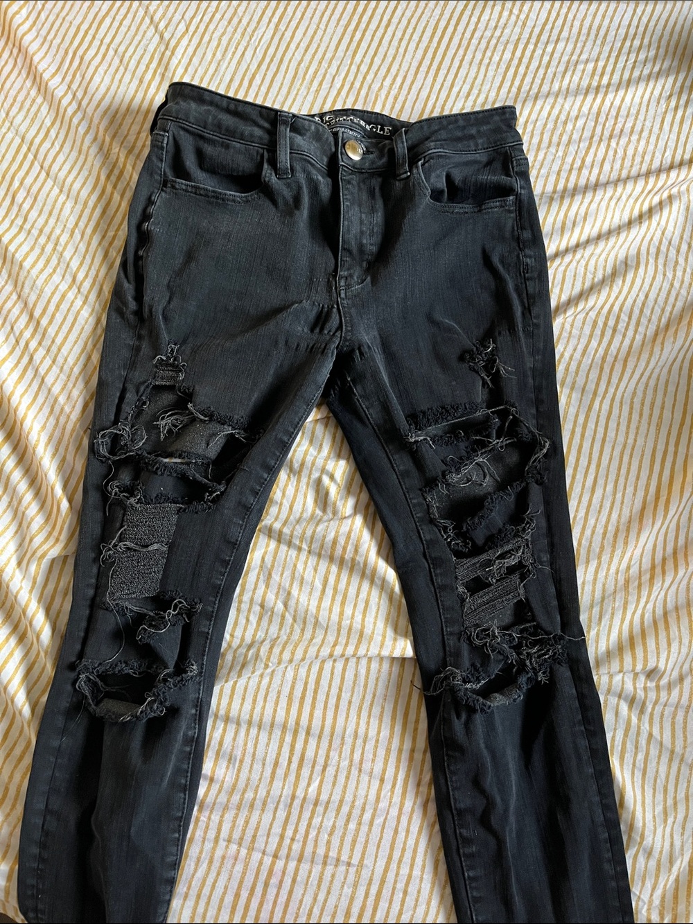 Black american eagle skinny jeans | Size 4